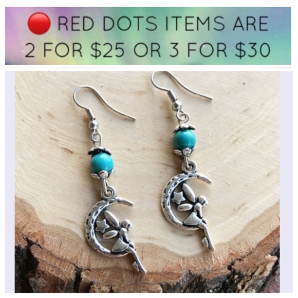 Silverskylight Jewelry - 🔴Sale ! Turquoise fairy steel dangly earrings